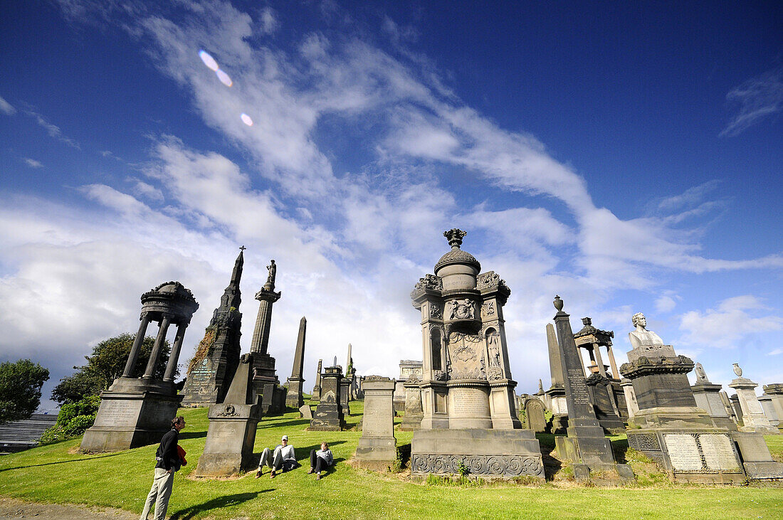 Necropolis Friedhof, Glasgow, Schottland