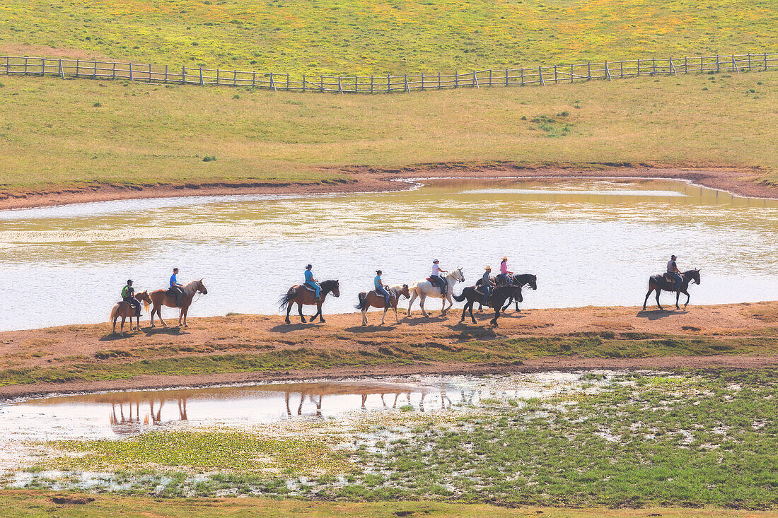 Europa, Italien, Umbrien, Perugia, Castelluccio di Norcia Sibillini Ranch