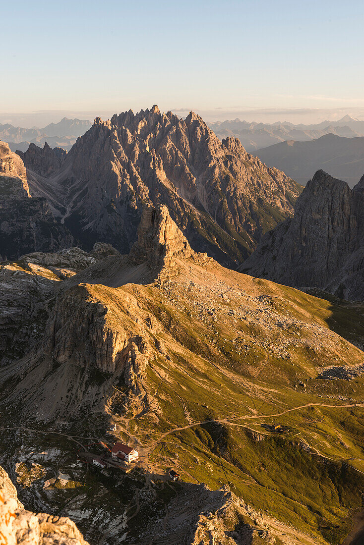 Sesto/Sexten, Dolomites, South Tyrol, province of Bolzano, Italy, View from the summit of Monte Paterno/Paternkofel
