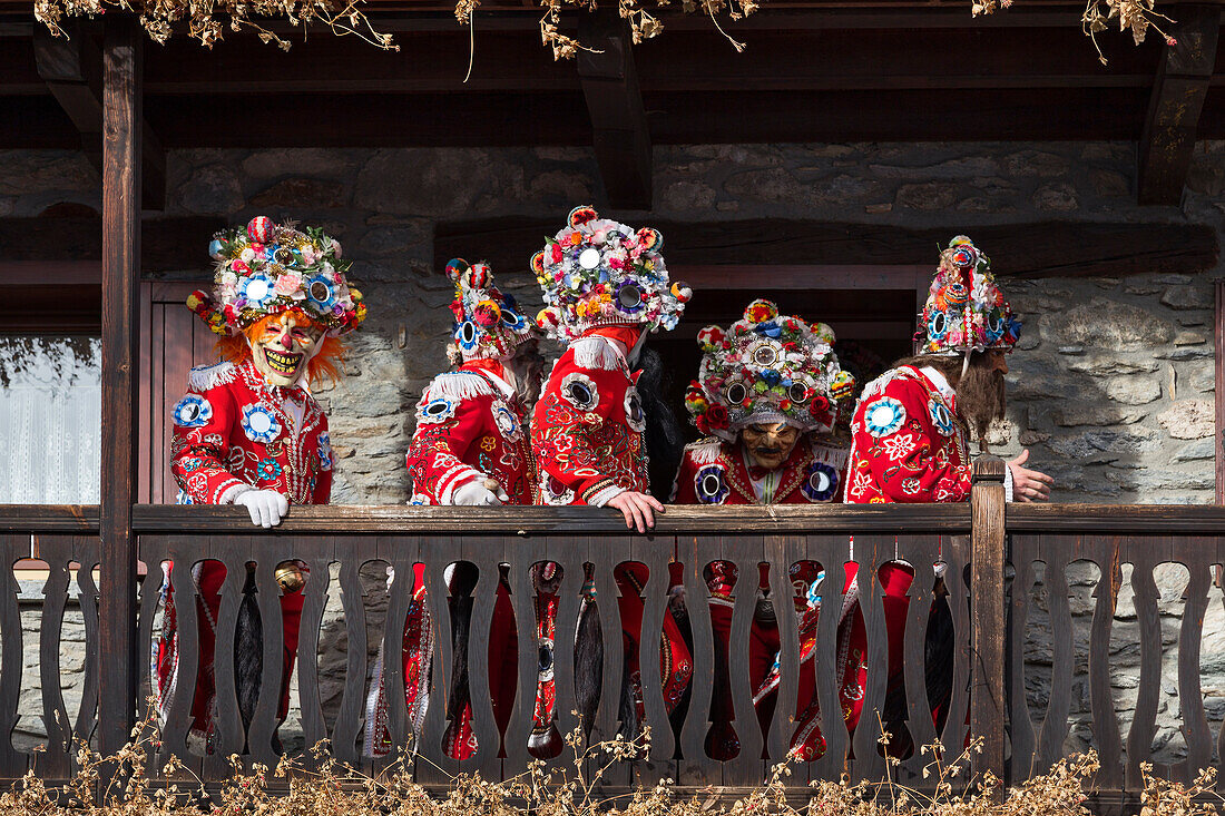 Aosta valley, Allein, Italy, Alpine carnival coumba freida