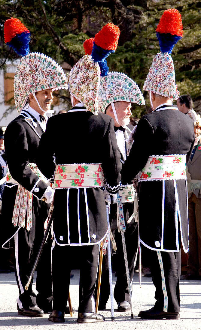 Varaita valley,Cuneo,Sampeyre,Piedmont,Italy, Alpine carnival La Baio di Sampeyre