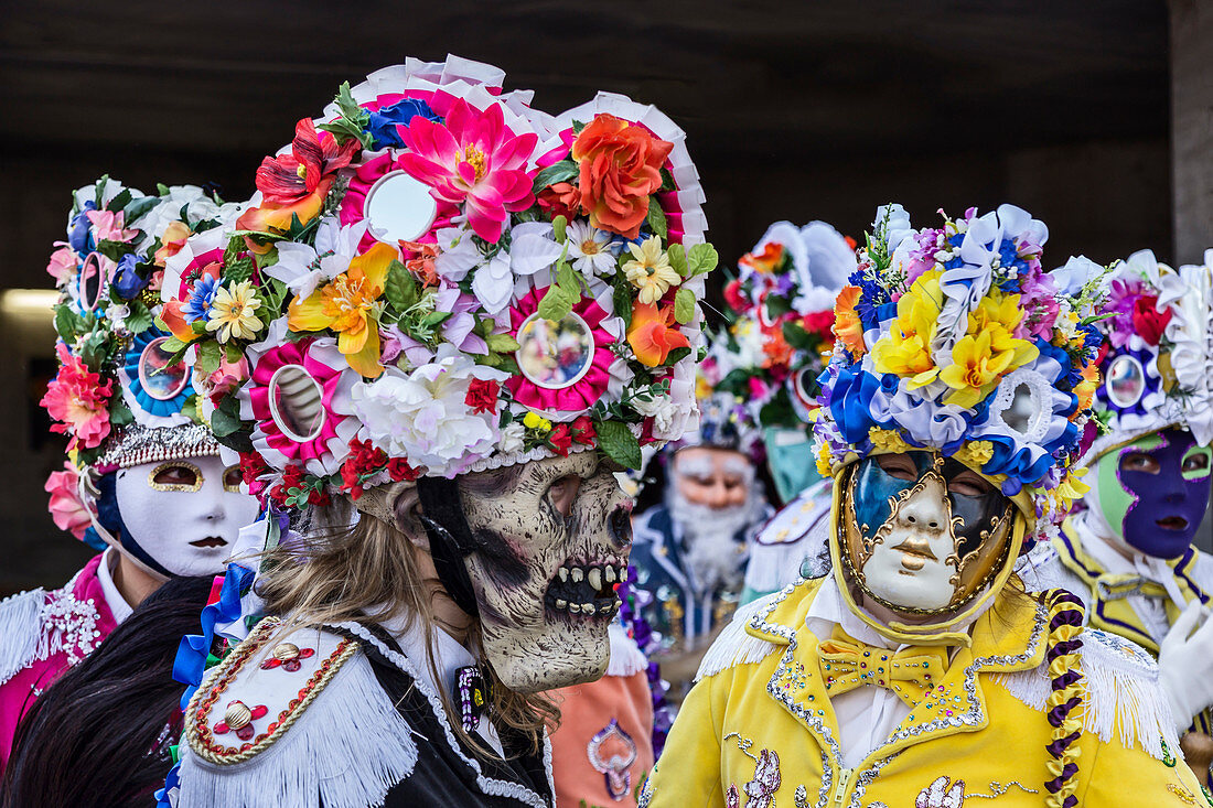 Alpine carnival coumba freida, Aosta valley, Gignod, Italy