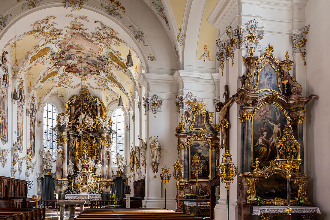Schongau Oberbayern, Bavaria, Germany, Europe, The Cathedral of Pfarrkirche Mariae Himmelfahrt