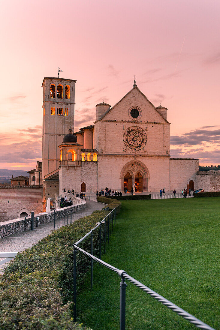 St, Francis Basilic, Assisi Dorf, Perugia Bezirk, Umbrien, Italien
