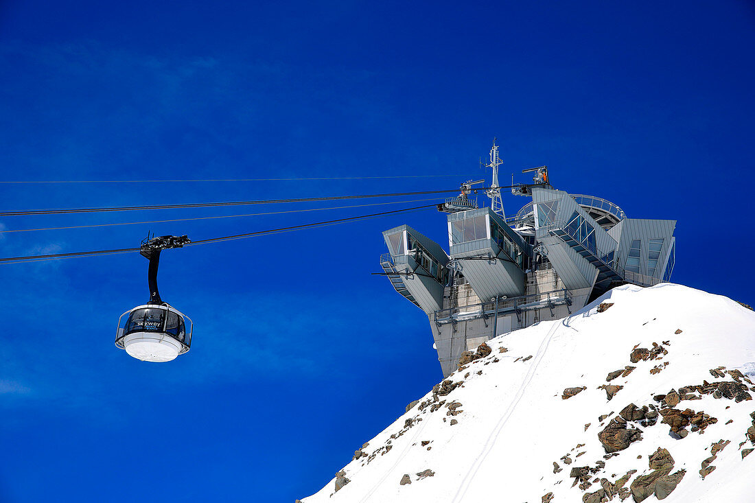 Sky Way Station, Mont Blanc, Courmayeur Dorf, Aosta Bezirk, Aostatal, Italien