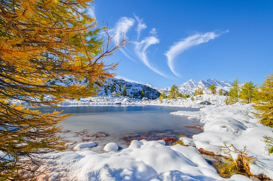 Bellagarda lake (Orco valley, Gran Paradiso National Park, Piedmont, Italy, Italian alps)