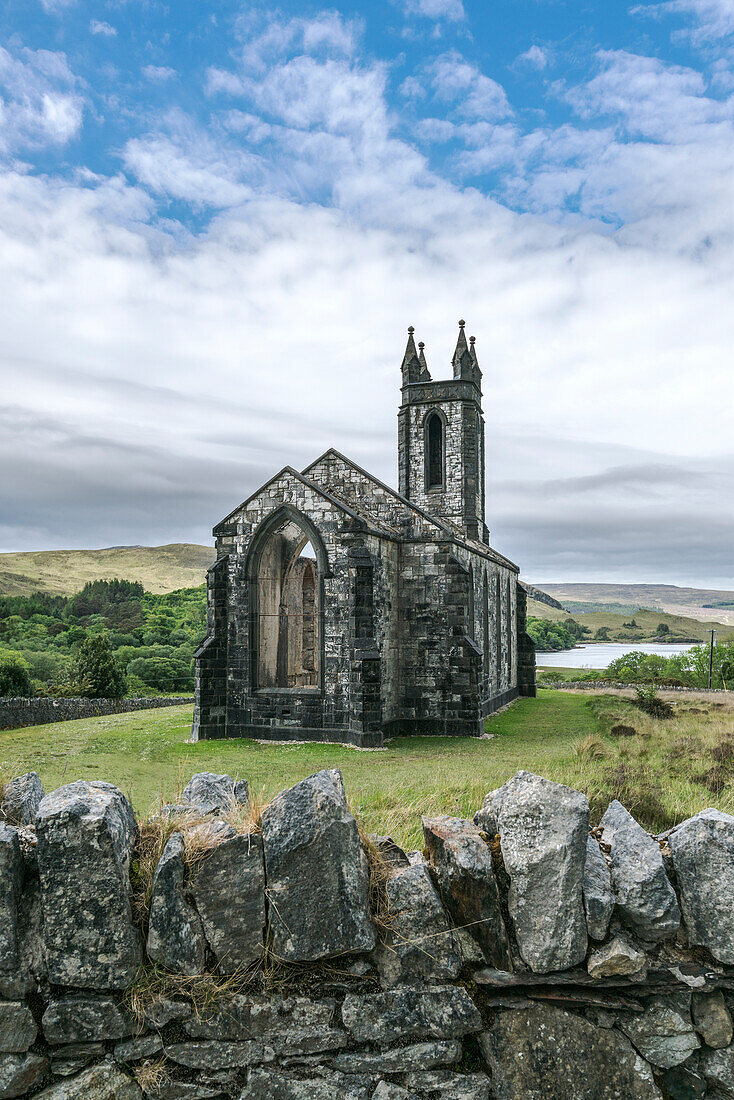 Alte Kirche von Dunlewey, Co, Donegal, Irland