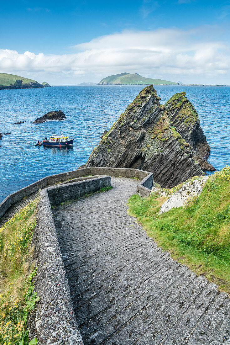 Dunquin Pier, Dingle Halbinsel, County Kerry, Provinz Munster, Irland, Europa