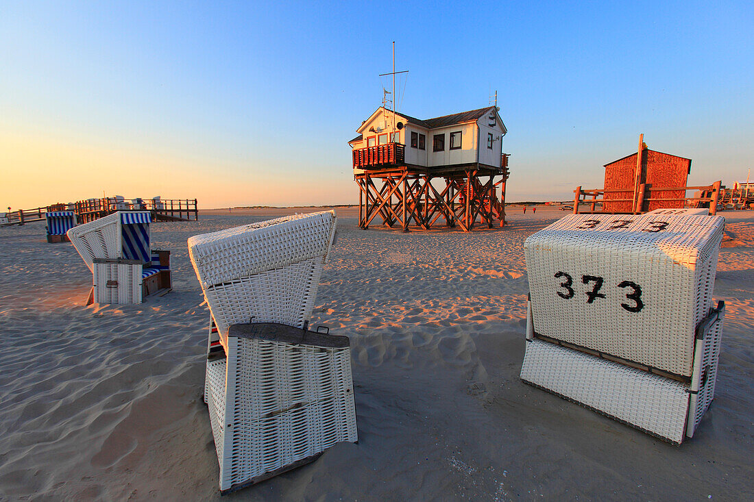 Germany, Nordfriesland, Schleswig-Holstein, Sankt Peter Ording or St Peter Ording is the biggest seaside resort in Germany.