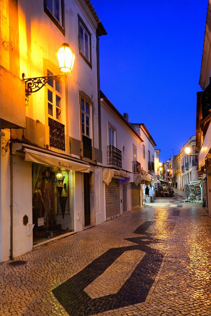 Europe, Portugal, Algarve, Lagos, night scene, old town