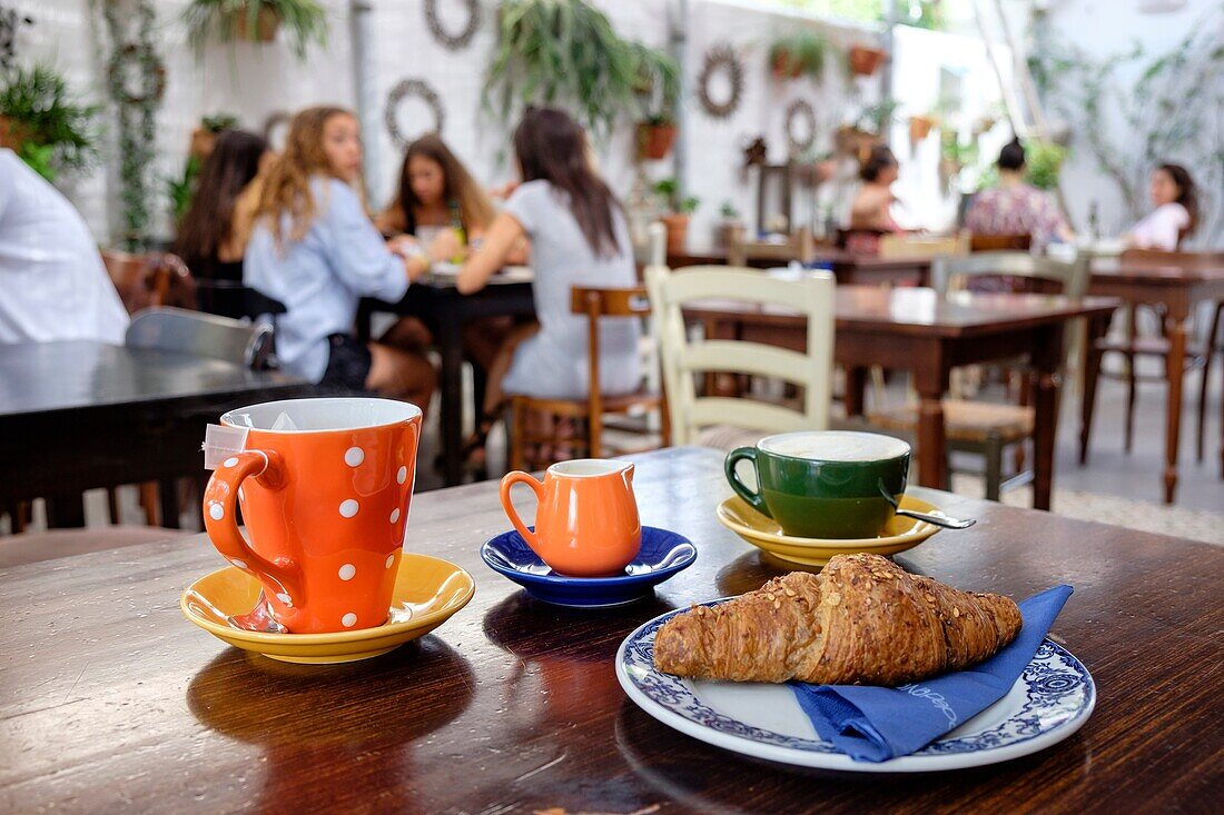 Frühstück, Sant Francesc, Formentera, Balearen, Spanien.