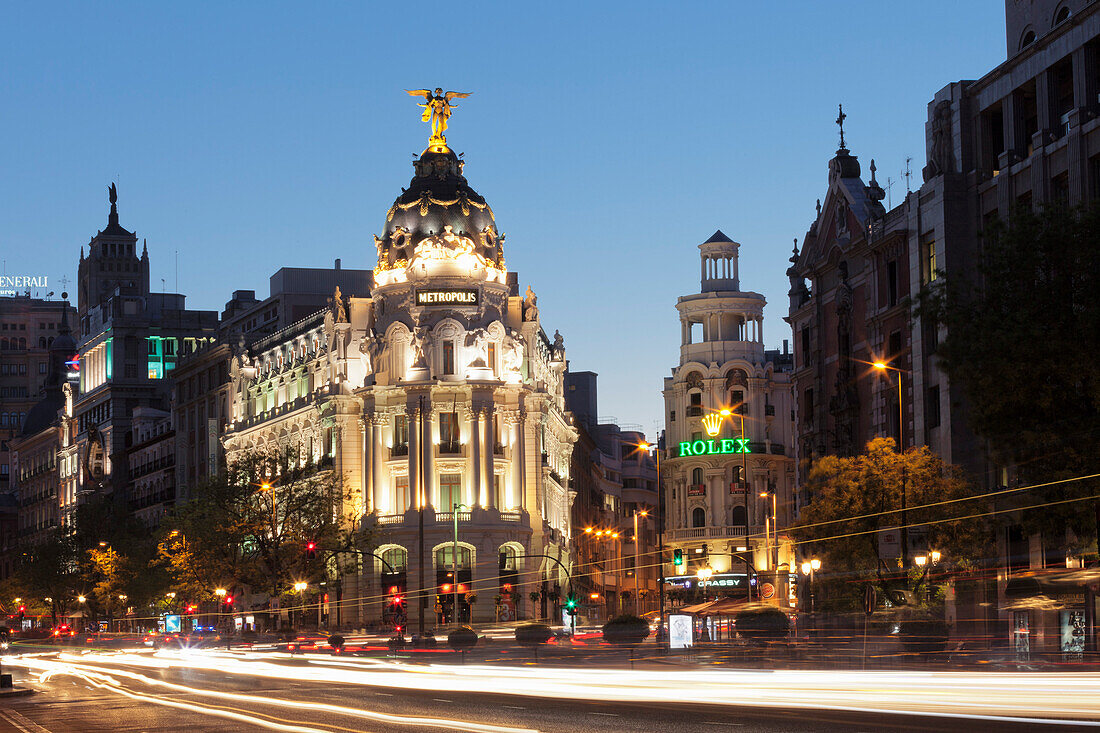 Edificio Metropolis, Architekt Jules und Raymond Fevrier, Calle de Alcana, Madrid, Spanien, Europa