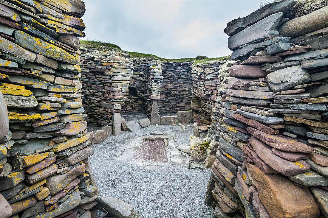 Jarlshof prähistorische archäologische Stätte, Shetlandinseln, Schottland, Vereinigtes Königreich, Europa