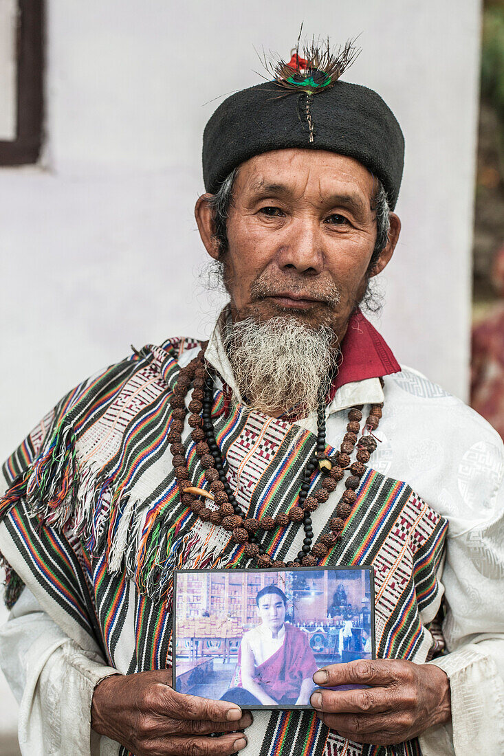 Naphe Lepcha, 70, is a Bhom Thing ,a … – License image – 71182312 Image ...