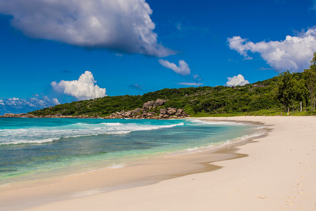 Grand Anse Beach, La Digue, Seychellen, Indischer Ozean, Afrika