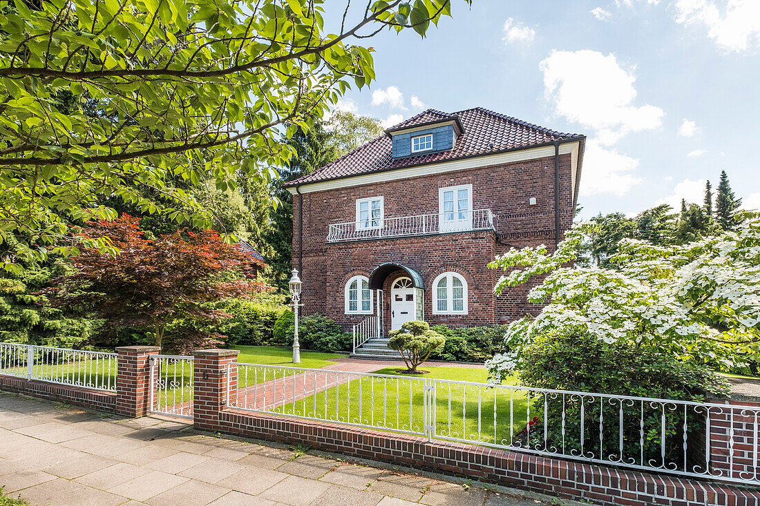 Traditional house in Hamburg, north Germany, Germany