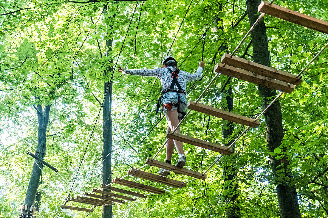 Kletterwald Volksdorf bei Hamburg, Nordeutschland, Deutschland