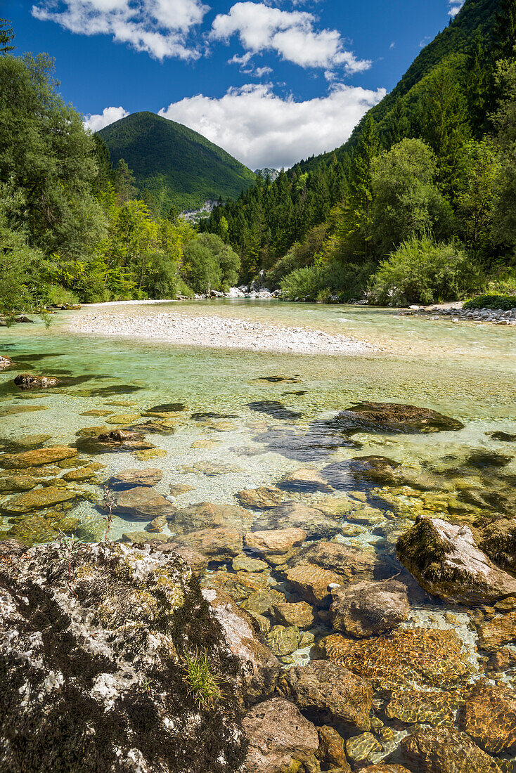 Fluss Soca, Gorenjska, Oberkrain, Nationalpark Triglav, Julische Alpen, Slowenien
