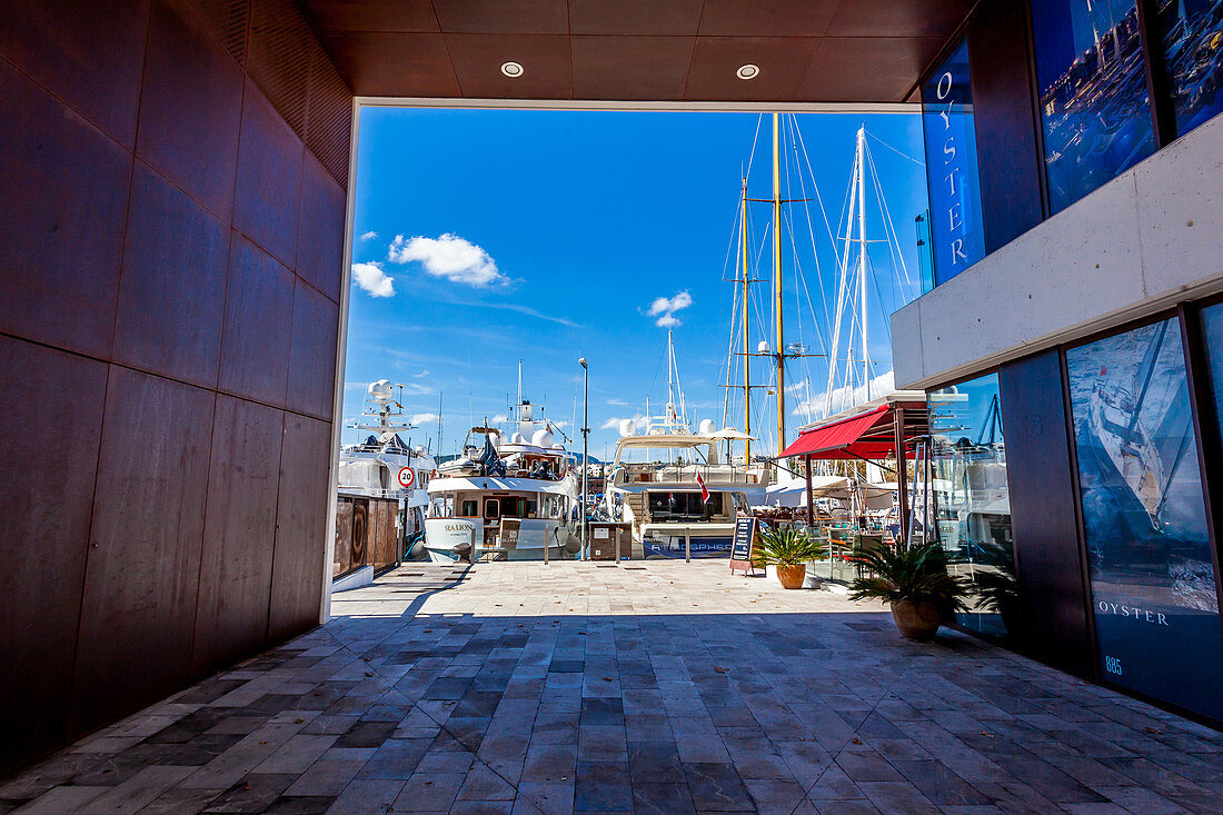 Luxus-Yachten im Hafen von Palma, Mallorca, Spanien, Europa