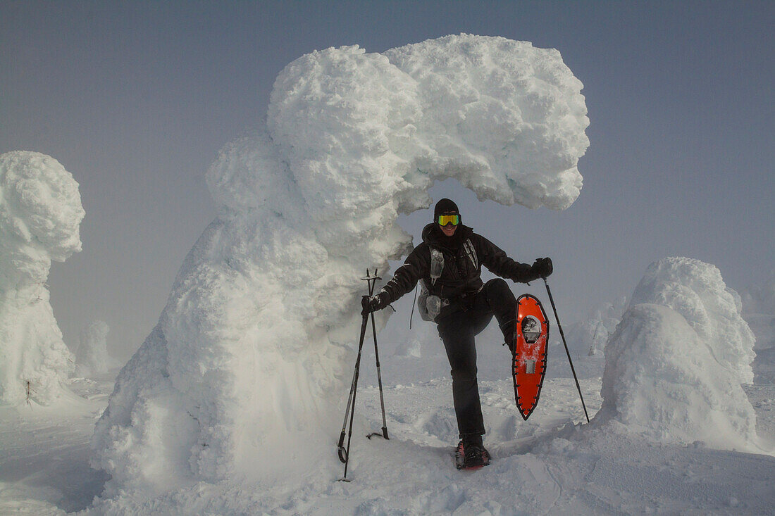 Snowshoeing on Big White Mountain, British Columbia, Canada