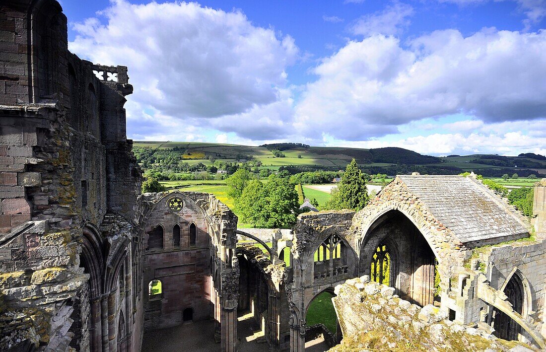 Melrose- Abbey, South- Scotland
