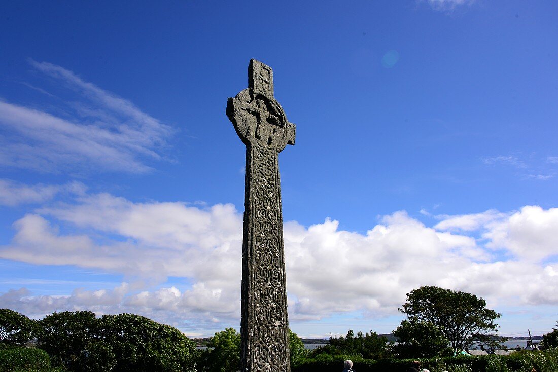 Hochkreuz auf der Insel Iona, Südteil der Insel Mull, Schottland