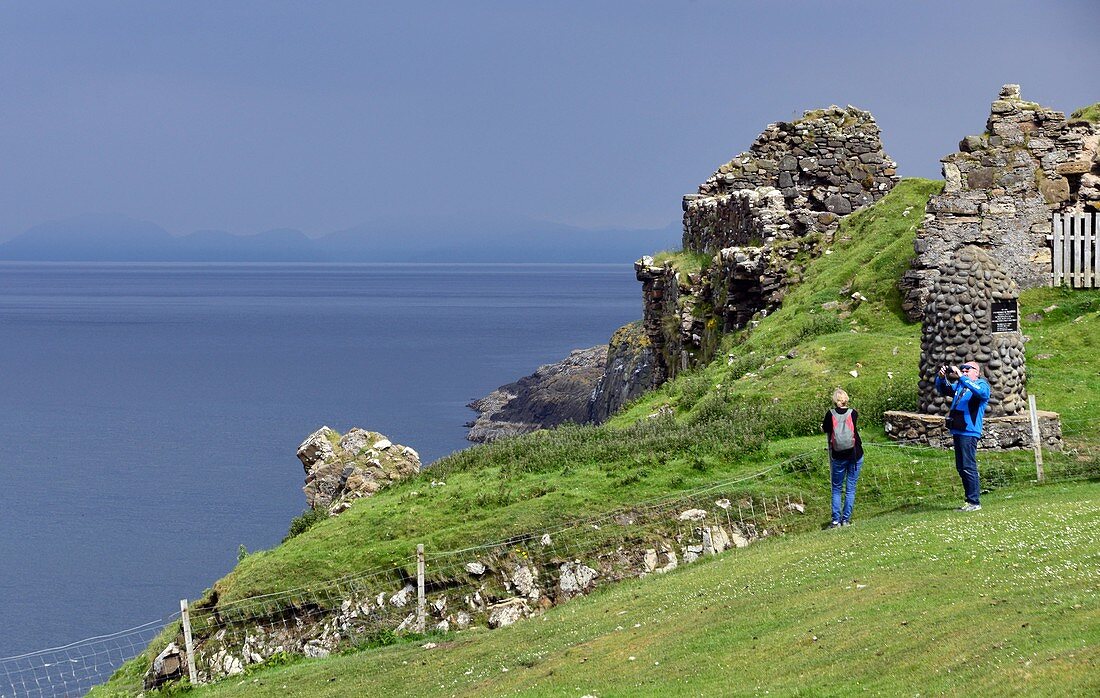 Duntulm Burgruine an der Nord-Küste, Isle of Skye, Schottland