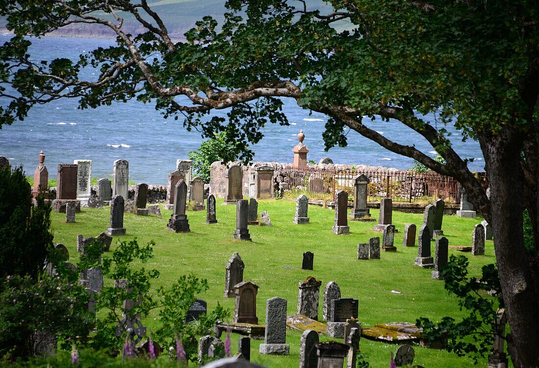 'Friedhof bei Gairloch an der Küste ''The Minch'', Nordwest-  Schottland'