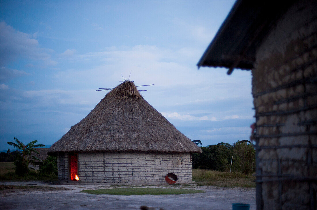 Mud huts village in Venezuela