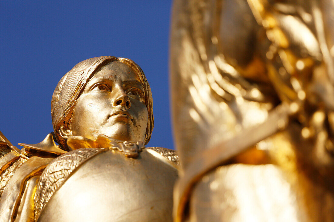 France, Paris. 1st arrondissement. Place des Pyramides. Equestrian statue of Joan of Arc.