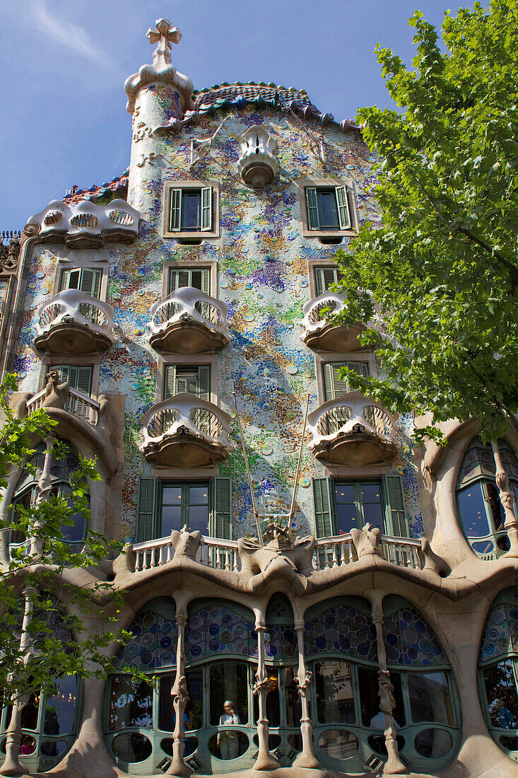Spanien, Katalonien, Barcelona, ??Passeig de Gràcia, Casa Batllo, Architekt: Antoni Gaudi