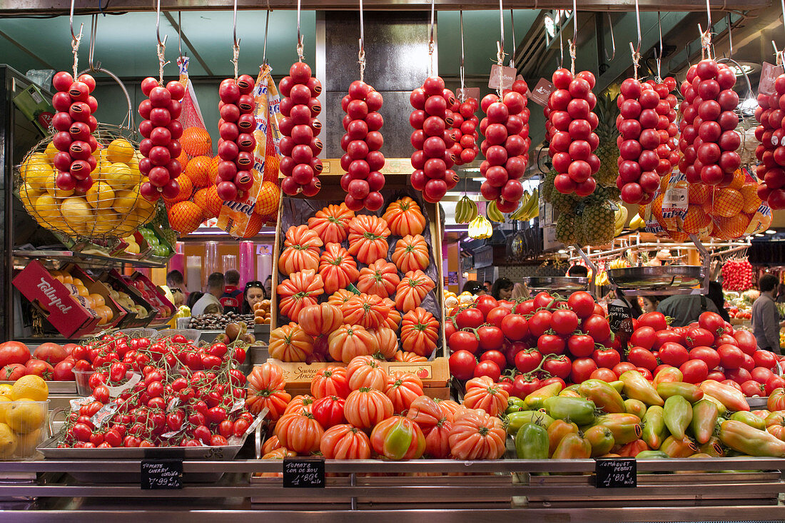 Spanien, Katalonien, Barcelona, ??Boqueria-Markt.