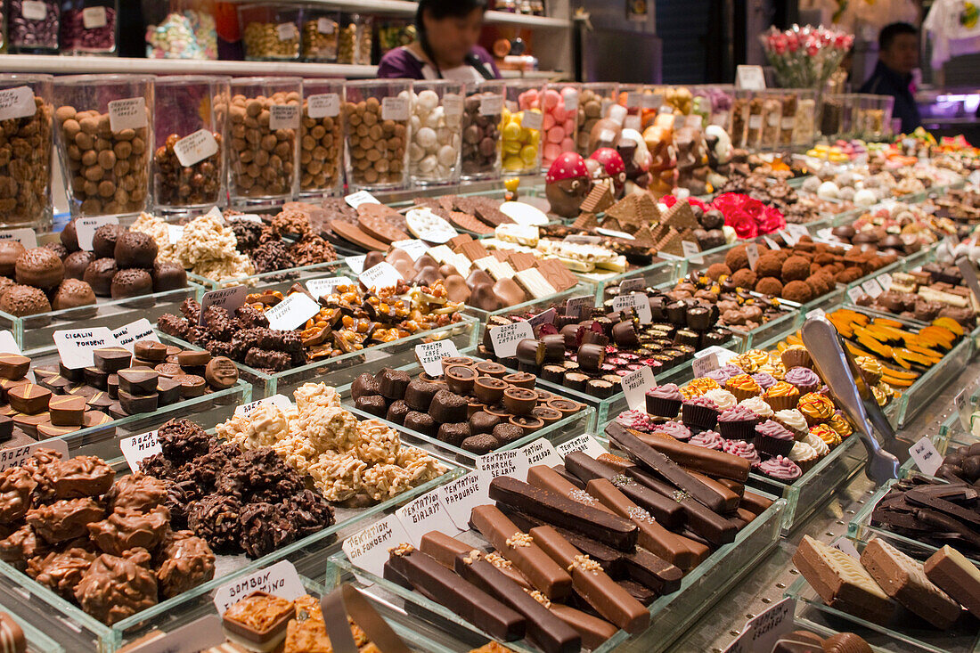 Spain, Catalonia, Barcelona, Boqueria Market.