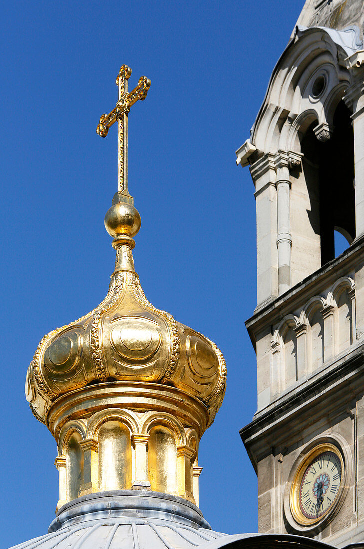 France, Paris. 8th district. Orthodox Alexander Nevsky Cathedral.