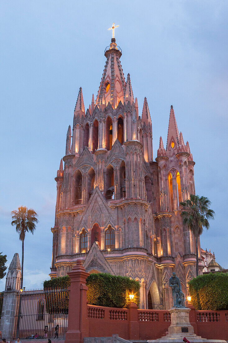 Mexico, State of Guanajuato, San Miguel de Allende, San Miguel Arcangel Cathedral, Neogothic style, late 19th century