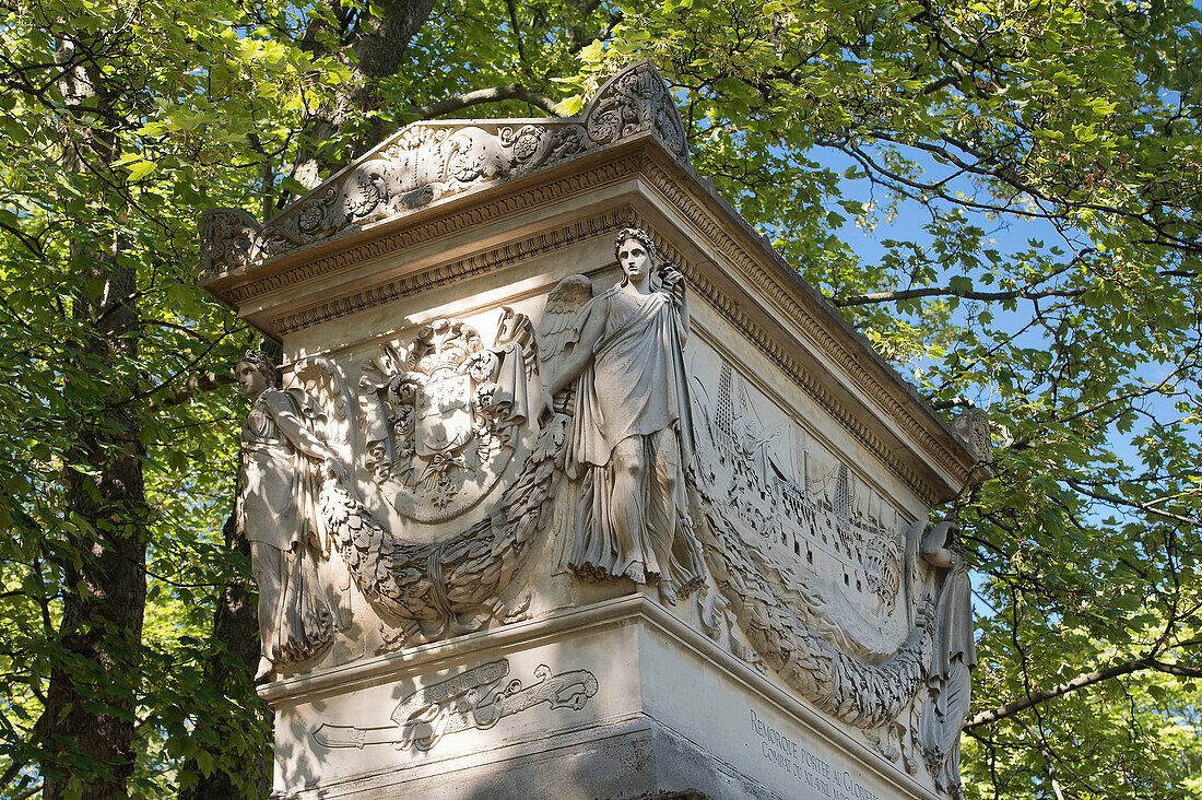 France, Paris 20th district. Pere Lachaise cemetery. Grave of the Vice-Admiral of Empire Denis Decres (1761-1820).