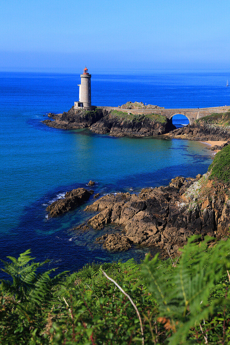 Frankreich, Bretagne, Rade de Brest, Phare du Petit Minou.