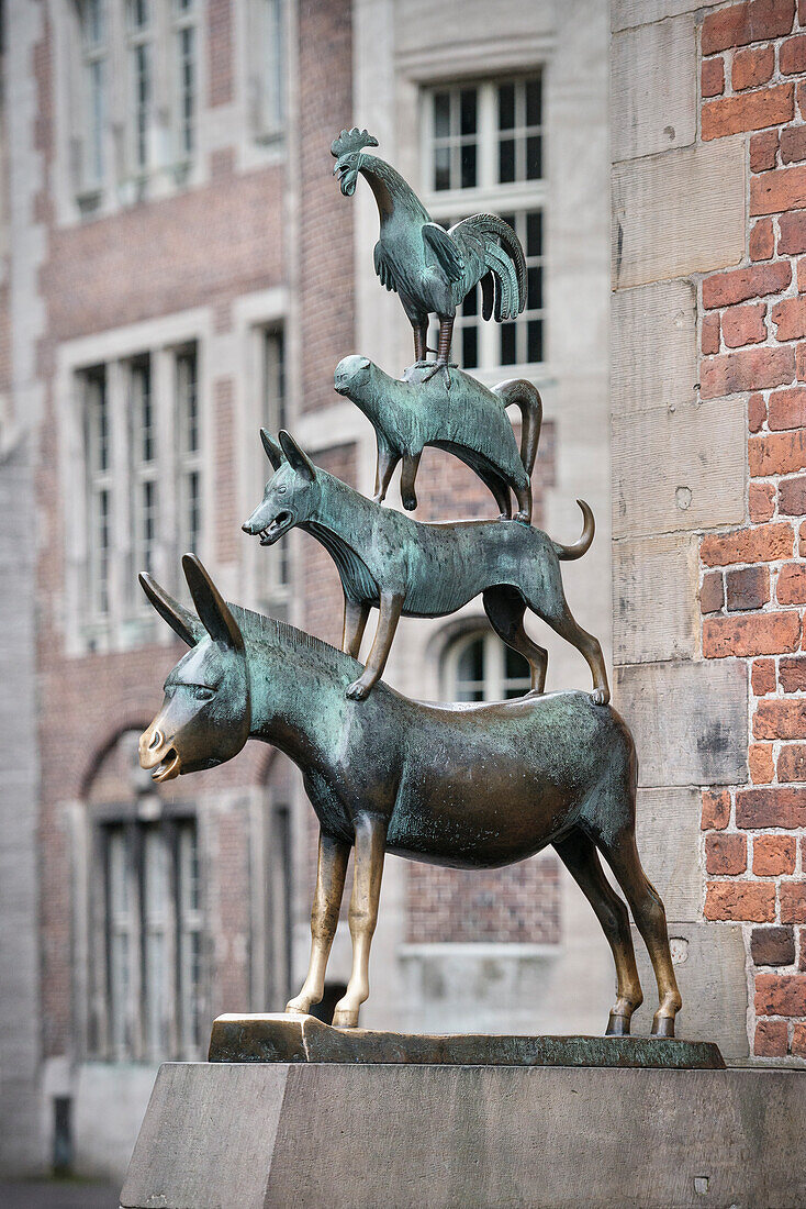 UNESCO World Heritage, Bremen town hall, Bremen town musicians, Hanseatic City Bremen, Germany