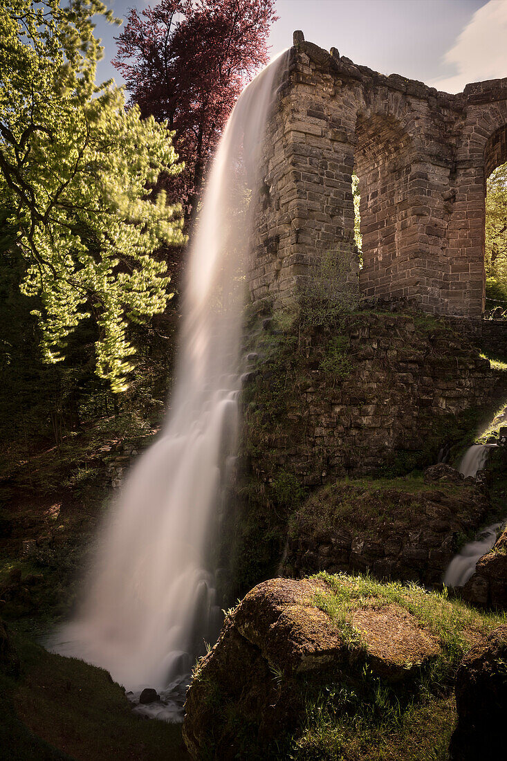 UNESCO World Heritage Wilhelmshoehe mountain park, aqueduct, Kassel, Hesse, Germany