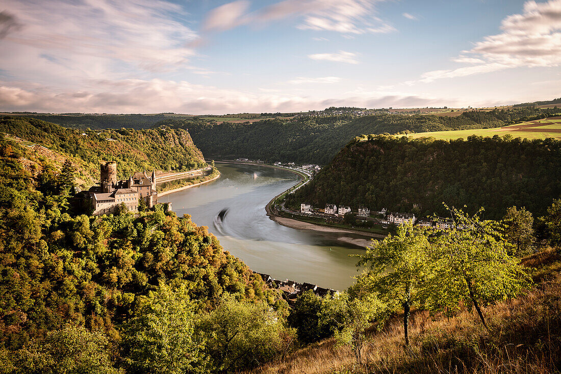 UNESCO Welterbe Oberes Mittelrheintal, Burg Katz, Rhein, Rheinland-Pfalz, Deutschland