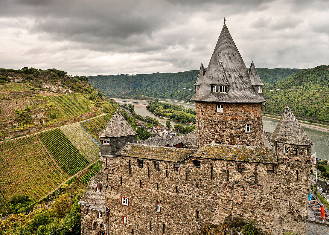 UNESCO World Heritage Upper Rhine Valley, Stahleck castle, Rhineland-Palatinate, Germany