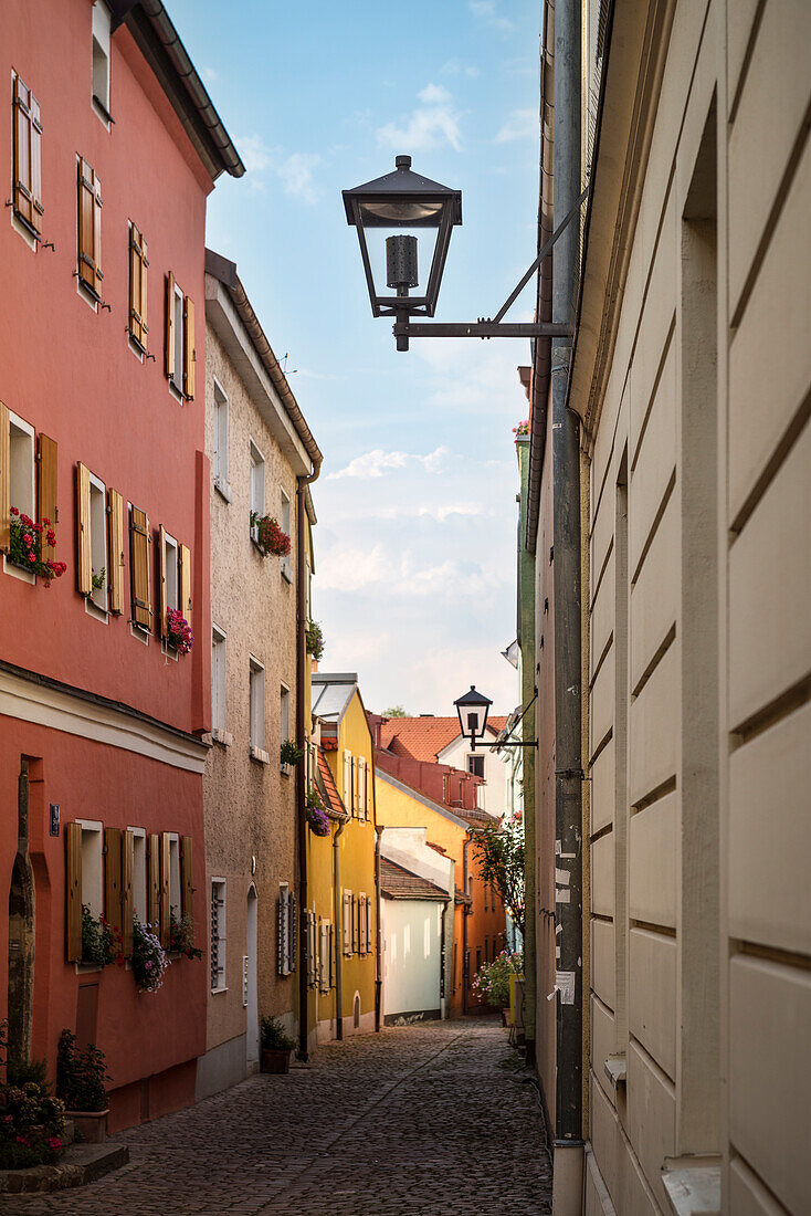 UNESCO World Heritage Old Town of Regensburg, alley a in the old town, Regensburg, Bavaria, Germany