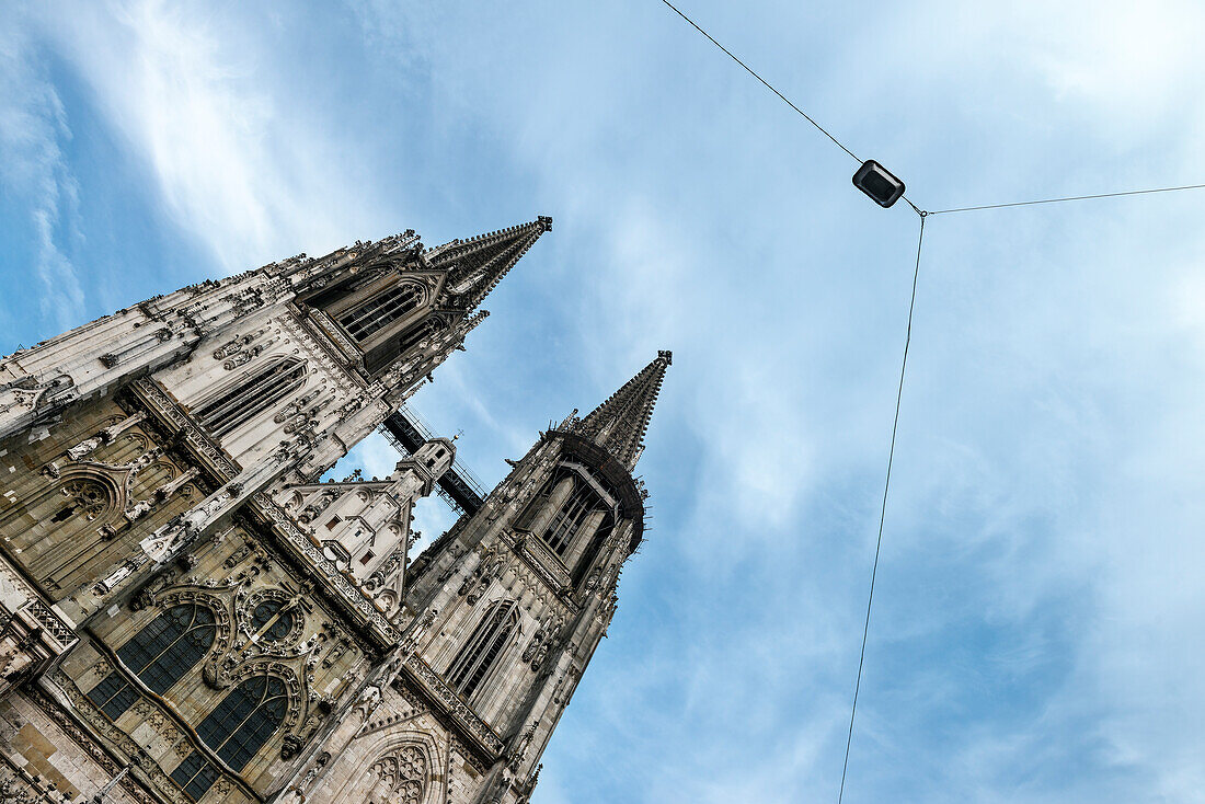 UNESCO World Heritage Old Town of Regensburg, Regensburg cathedral, Cathedral of St Peter, Regensburg, Bavaria, Germany