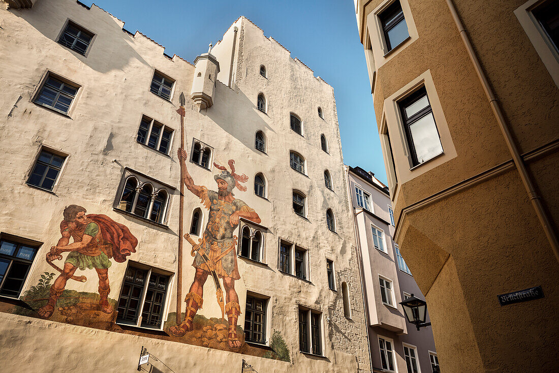 UNESCO Welterbe Regensburger Altstadt, Goliathhaus, Regensburg, Bayern, Deutschland