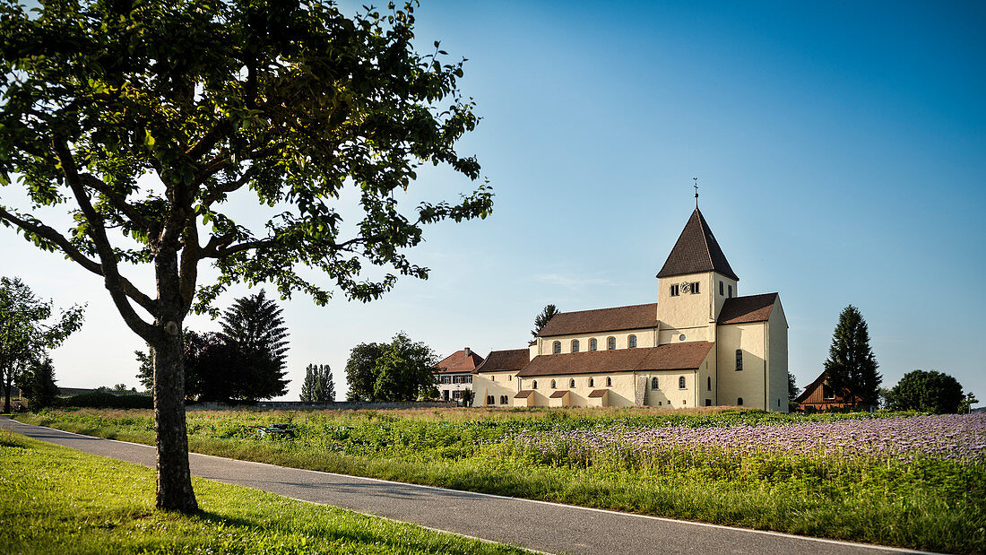 UNESCO World Heritage Monastry Island Reichenau, St. Georg church at Oberzell, Lake of Constance, Baden-Wuerttemberg, Germany