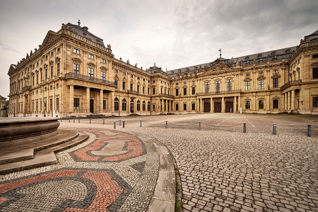 UNESCO World Heritage Wuerzburg residence palace, Wuerzburg, Frankonia, Bavaria, Germany