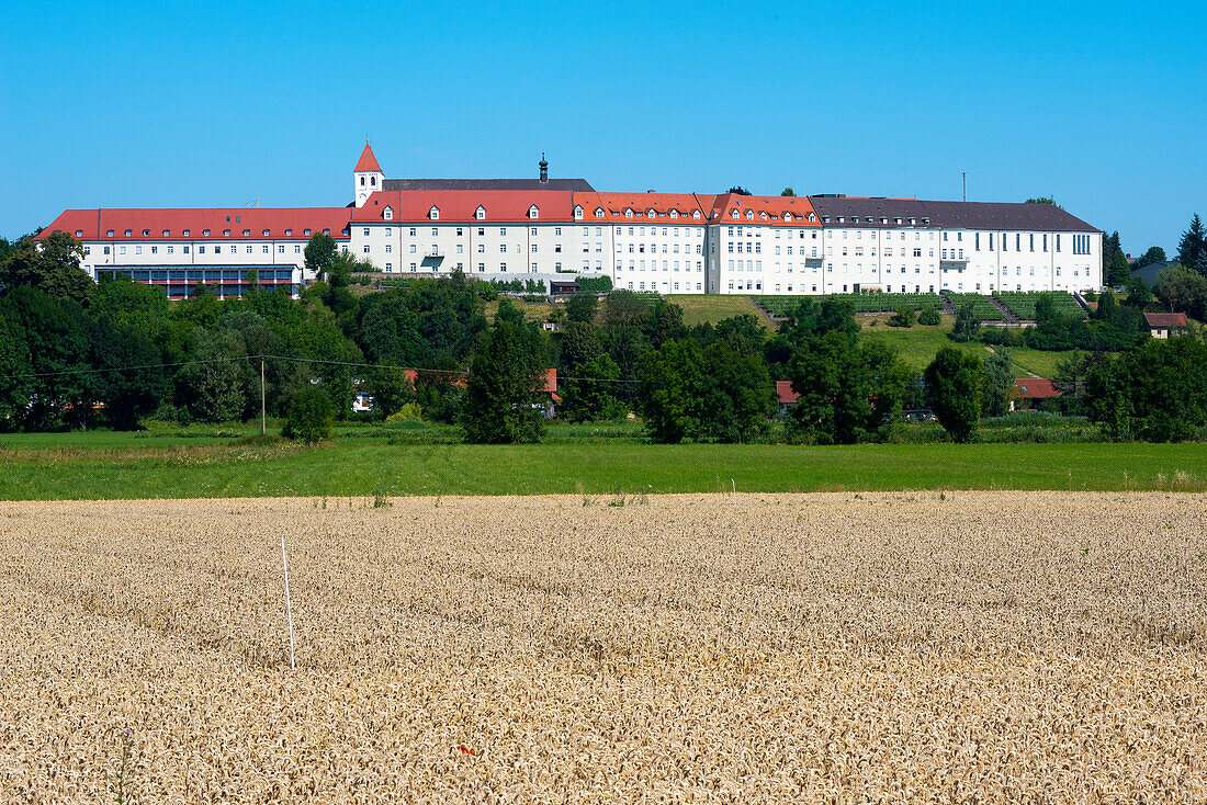 Mallersdorf Monastery in Mallersdorf, Lower Bavaria, from a distance