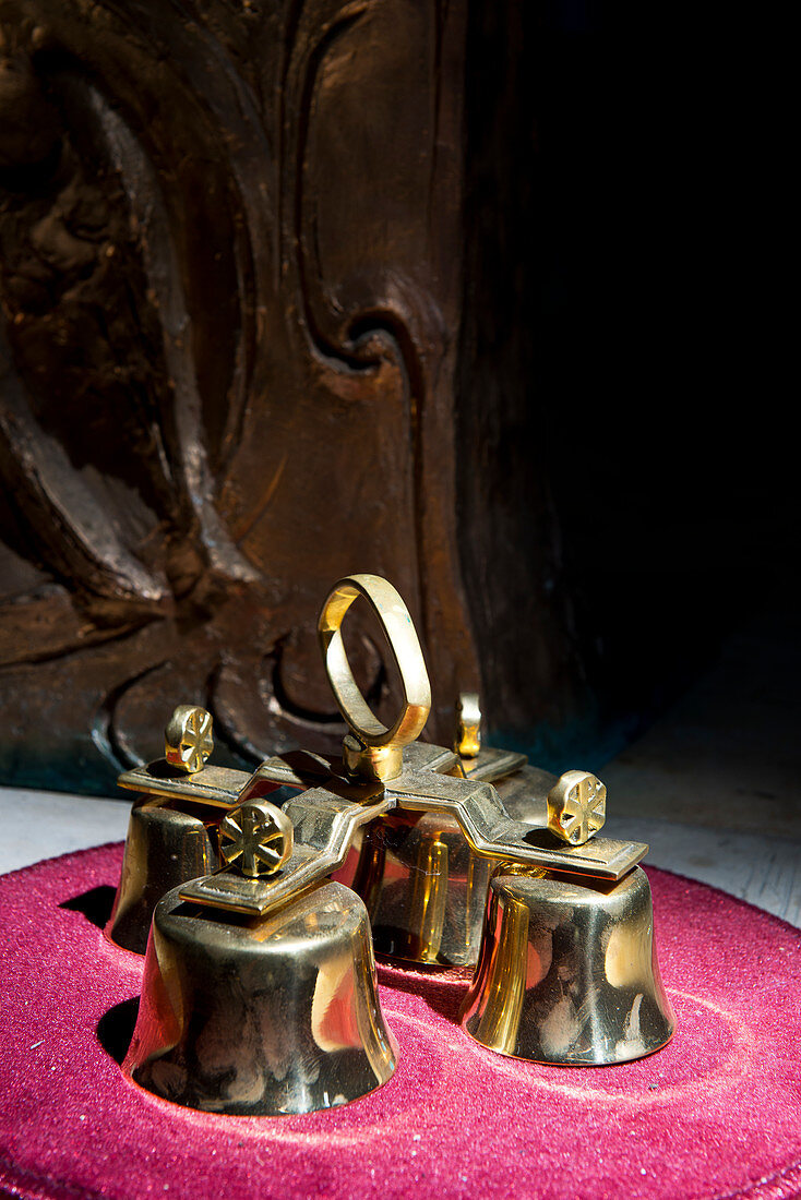 cermonial bells in the church of the Biburg Monastery in Biburg, Lower Bavaria