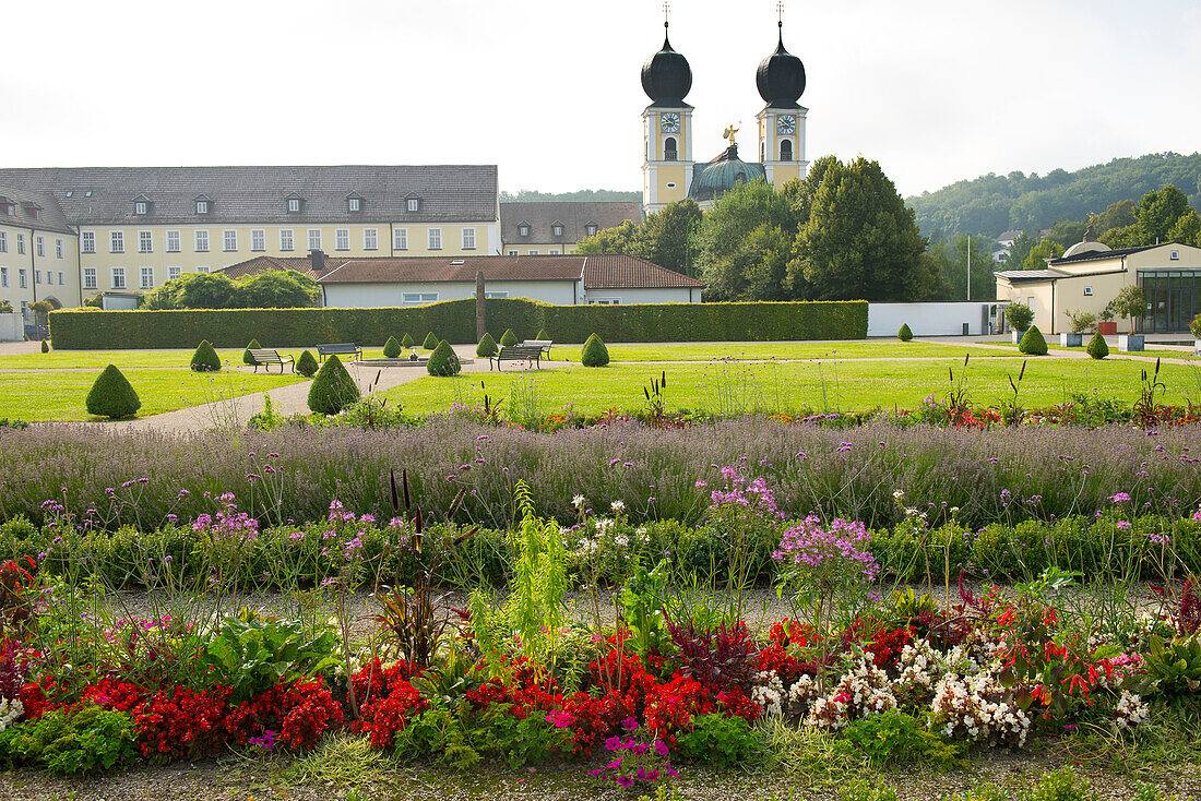 Gardens of the Benedictine Abbey of Metten in Metten, Lower Bavaria