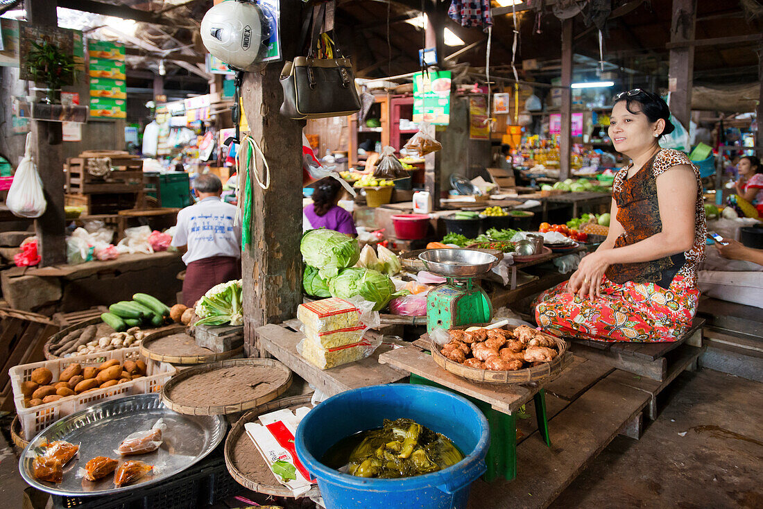 Sake Nyein Zei Markt in Myeik in Myanmar